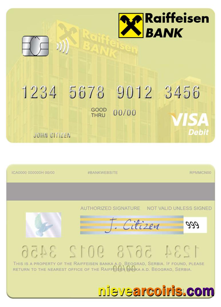 Serbia Raiffeisen banka a.d. Beograd visa debit card